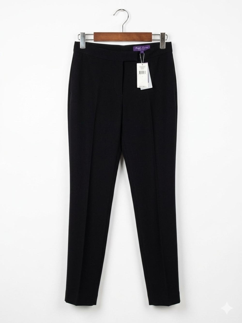 NWT Ralph Lauren Collection Purple Label Icons Tailored Trousers Black Size 4 -